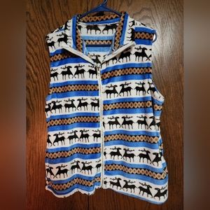 Soft cozy deer vest
